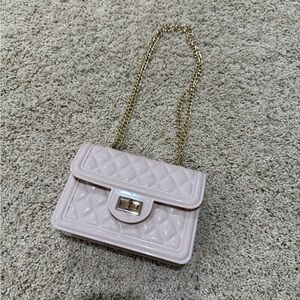 Elegant Quilted Blush Jelly Handbag